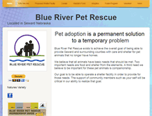 Tablet Screenshot of blueriverpetrescue.org
